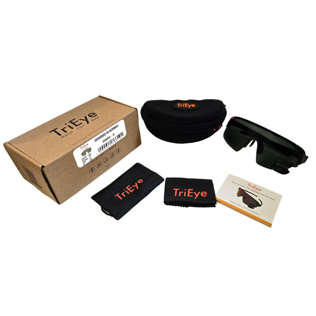 TriEye(トライアイ)スタンダード スモークレンズ リアミラー搭載サングラス
