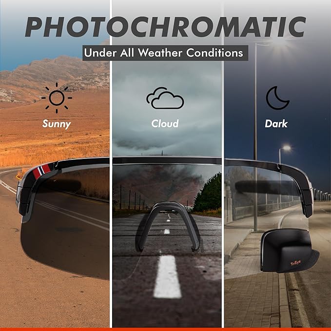 TriEye（トライアイ）調光レンズ リアミラー搭載レンズ（レンズのみ）